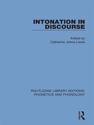 cover image of Intonation in Discourse